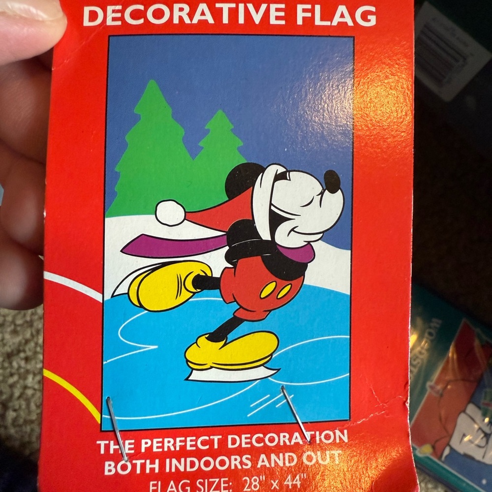 Decorative Flag with Skating Cartoon Character
